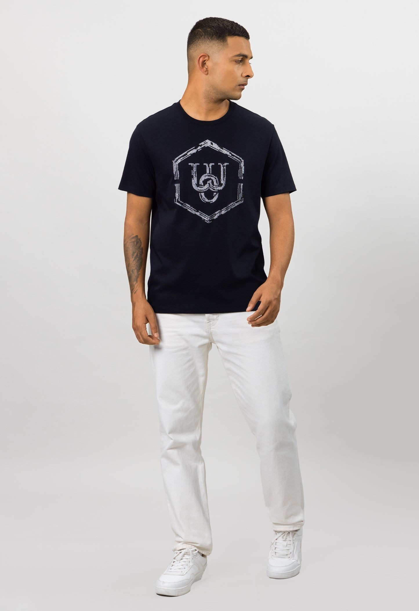 Rhinestone Reverie Mens Luxury T-Shirt