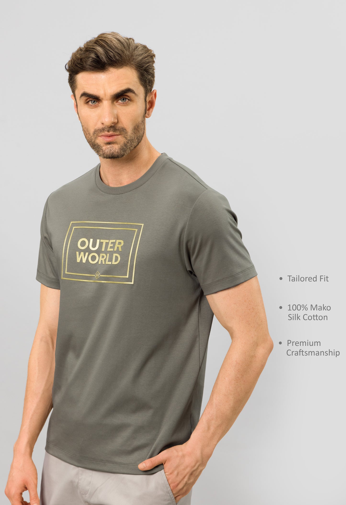 Olive Mirage Mens Luxury T-Shirt