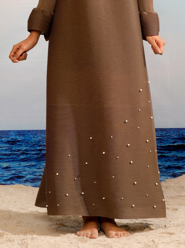 Jasmine Pearl Dress - Cedar Brown