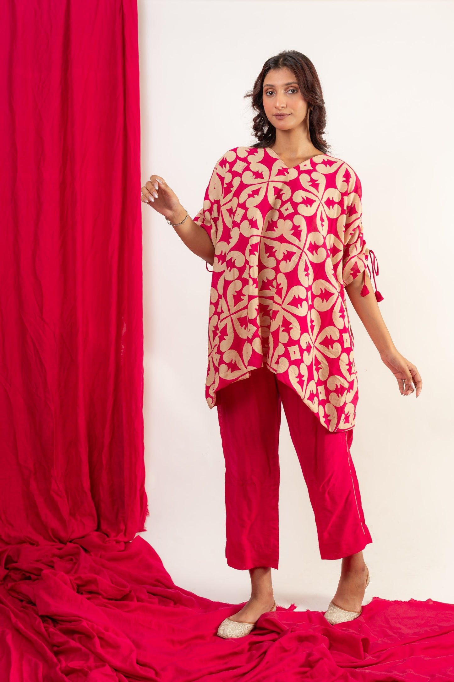 Dahlia Coord set. Blockprint X Chikankari