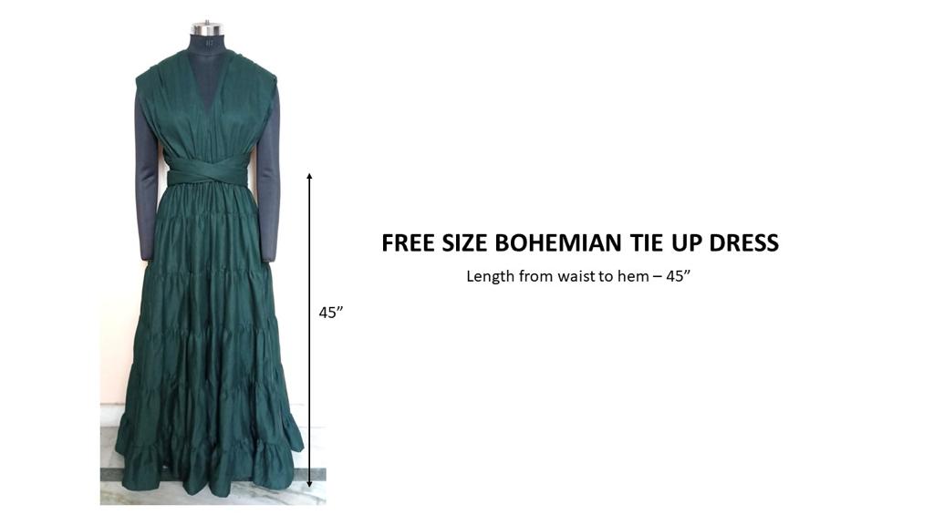 bohemian teal blue chiffon dress