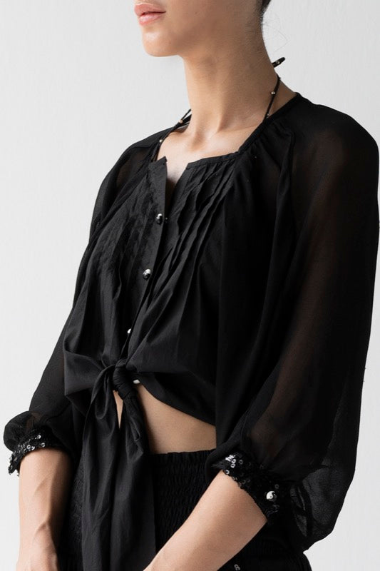 TAZA TIE KNOT SHIRT