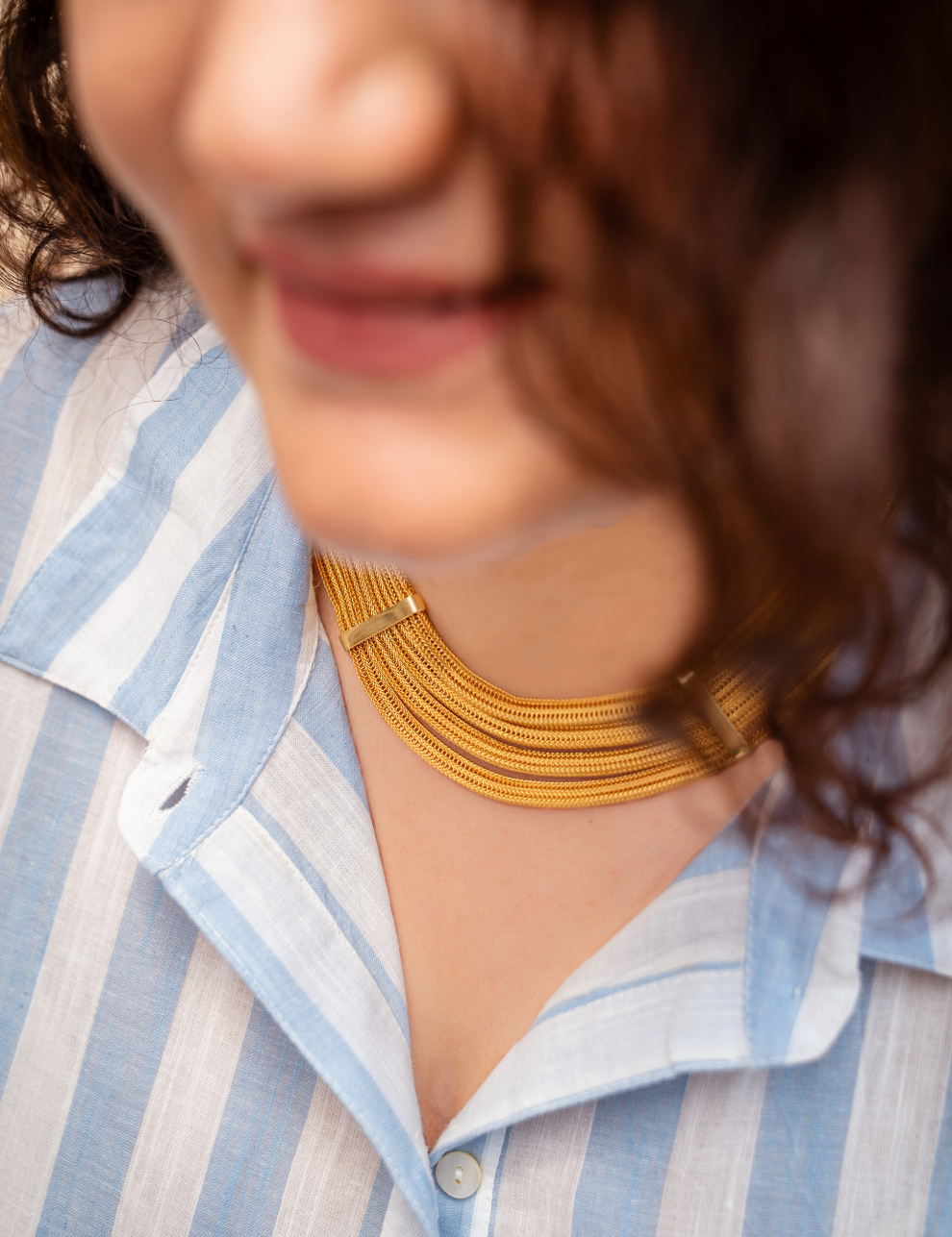 Gold Mesh Necklace