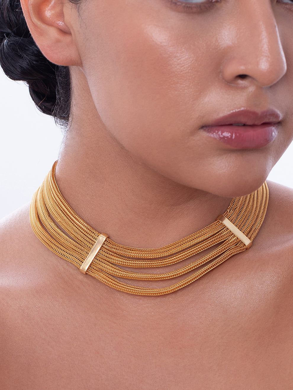 Gold Mesh Necklace